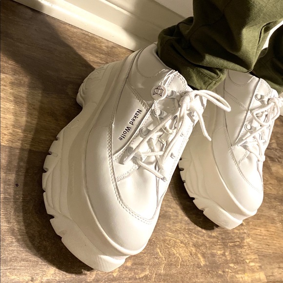 Naked Wolfe Sporty White Leather